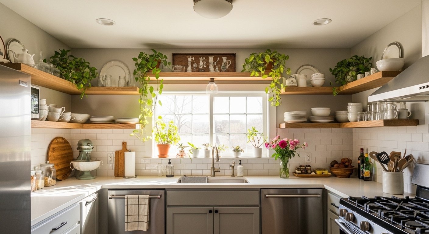 12 Quick Above Cabinet Decor Kitchen Ideas