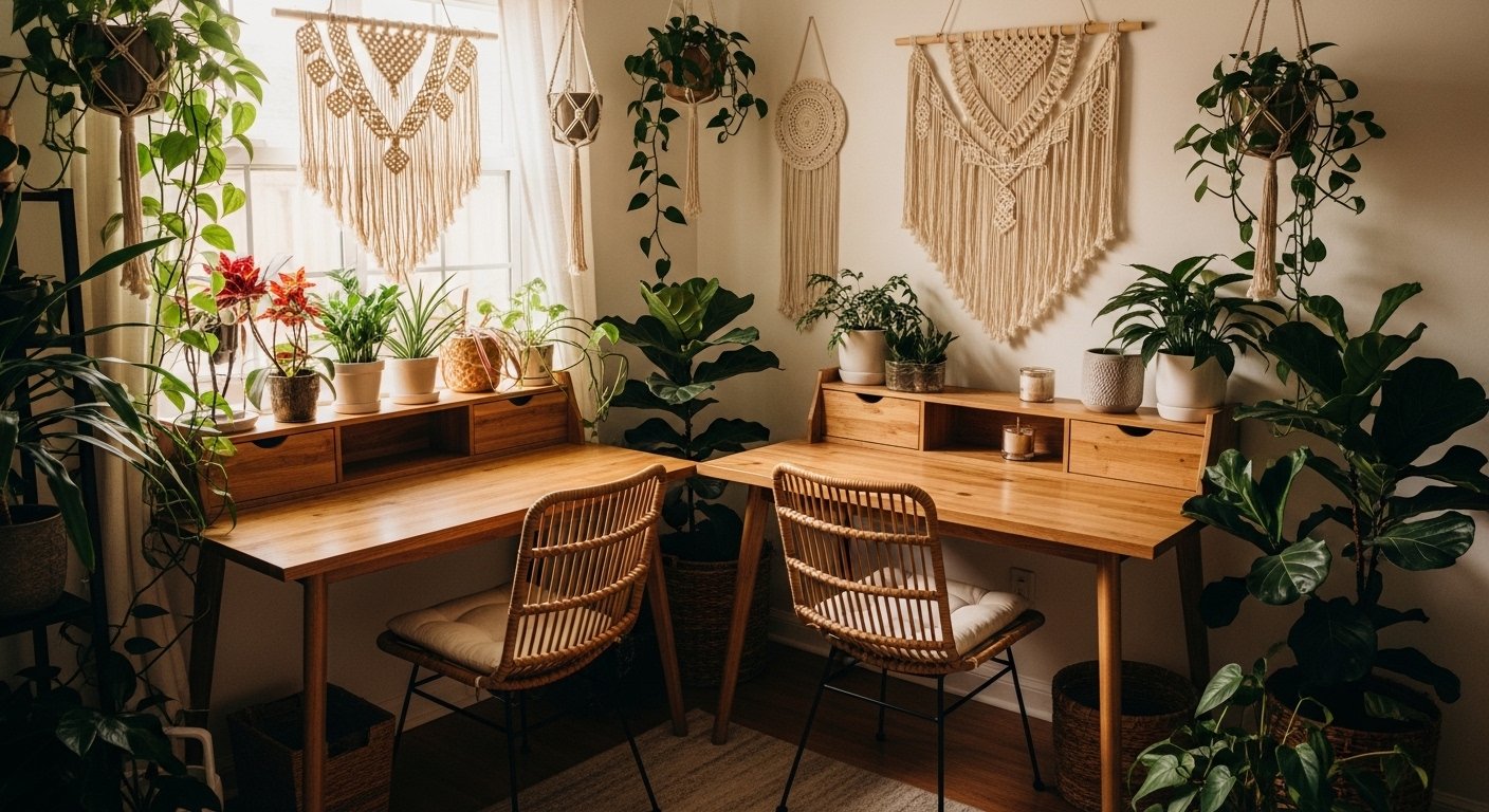 15 Fun Boho His And Her Office Space Home