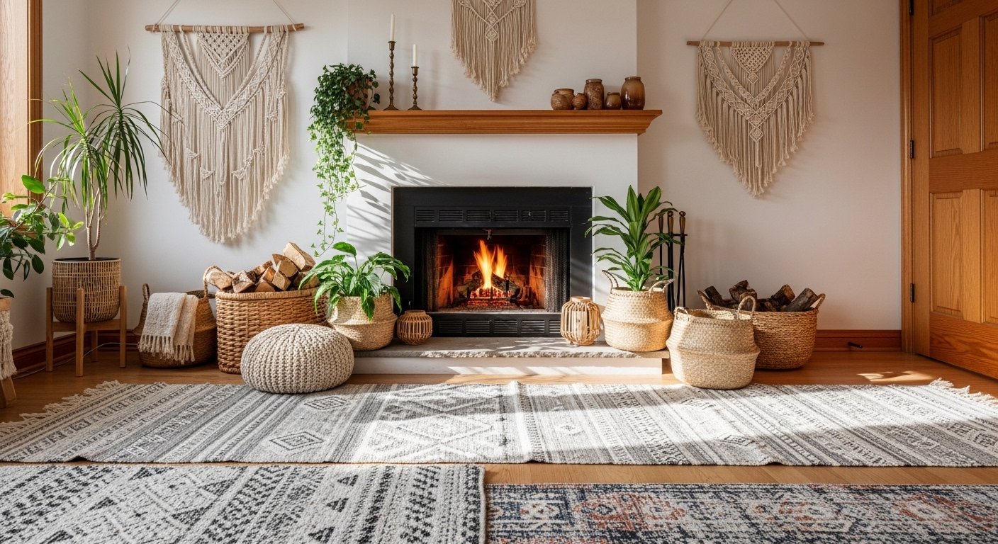 10 Easy Boho Home Fireplace