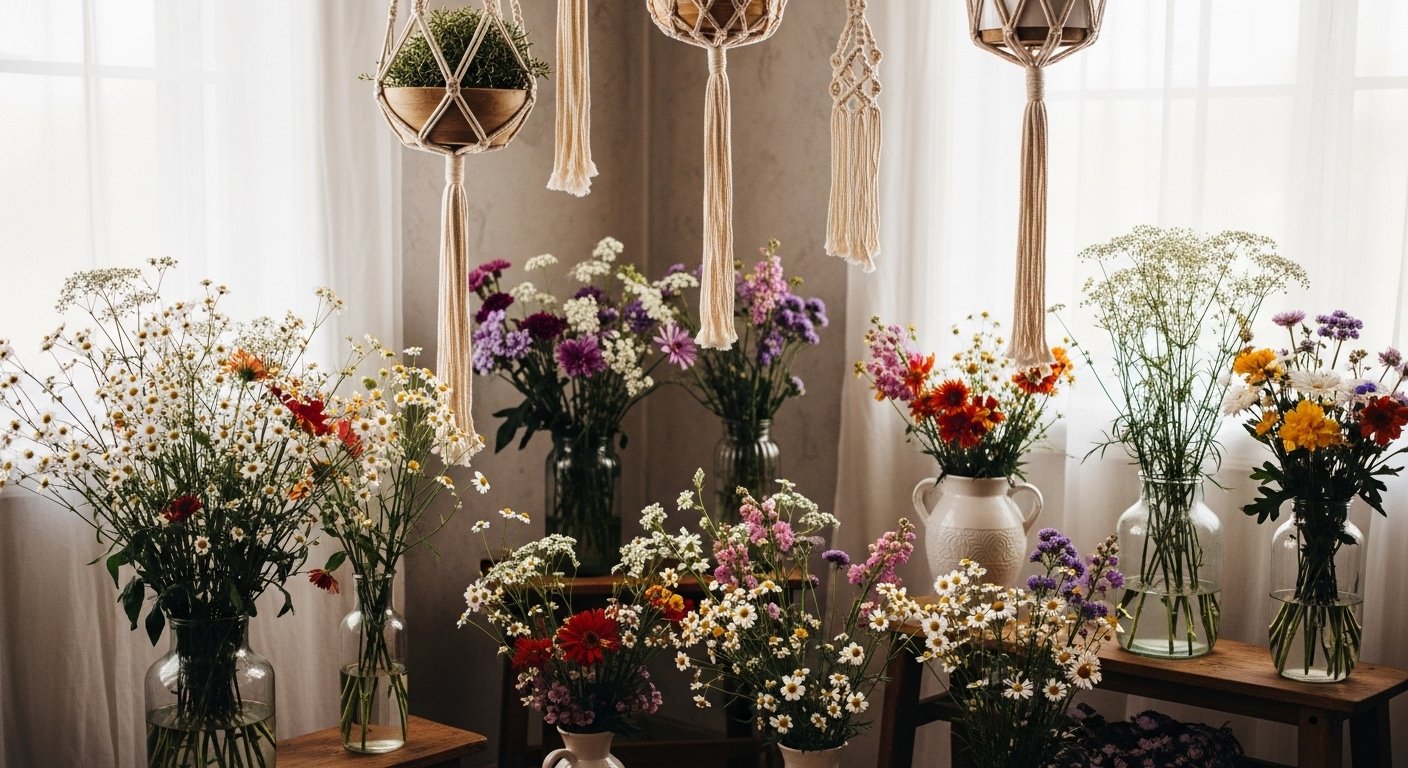 10 Top Boho Home Flower Decor