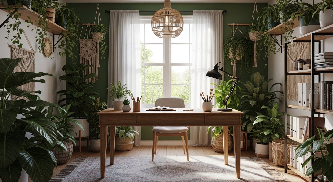 10 Quick Boho Home Office Design