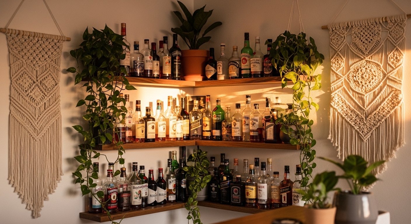 20 Quick Boho Bar Area In Home
