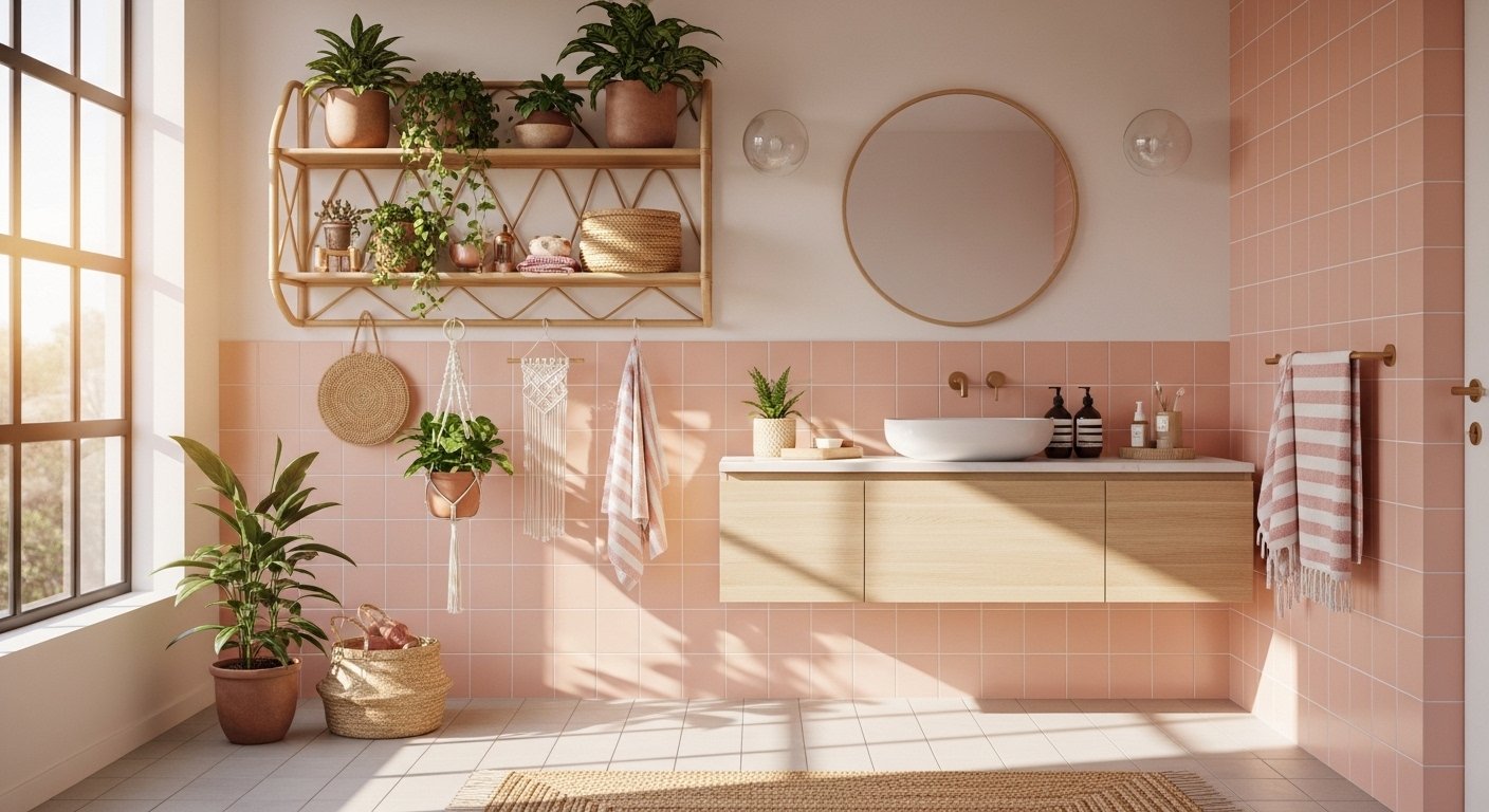 10 Fun Boho Pink Bathroom Decor