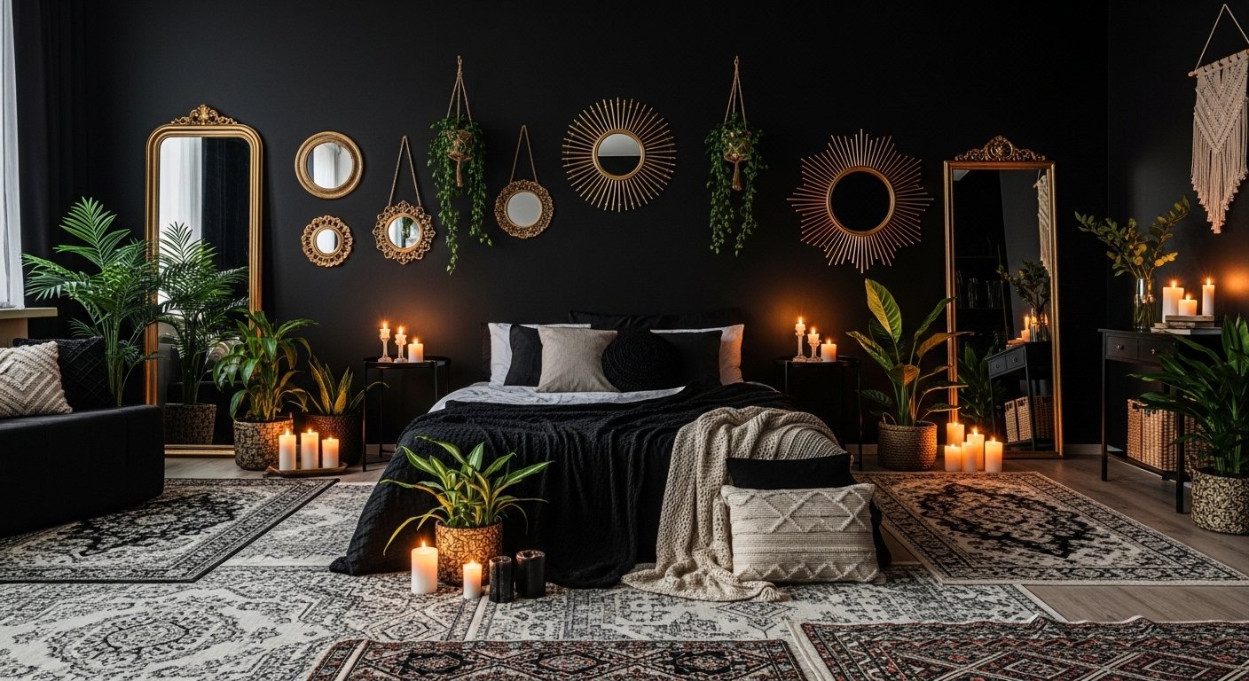 10 Easy Boho Black Room Decor