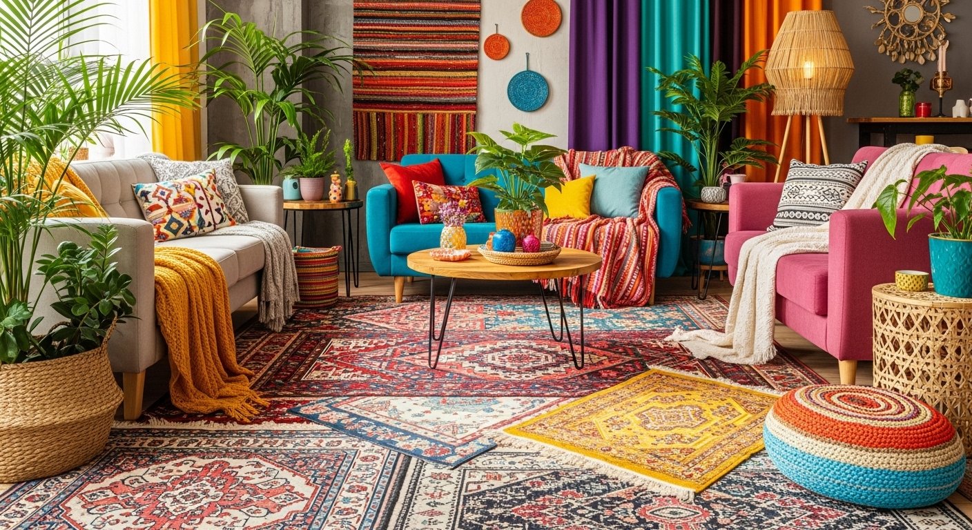 10 Quick Boho Colorful Home